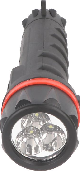 Actual product image Velamp LED Gummi-Taschenlampe, 3 LEDs, wasserdicht, mit Tragesenkel, Lieferung ohne Batterien (15 cm, 12 lm)