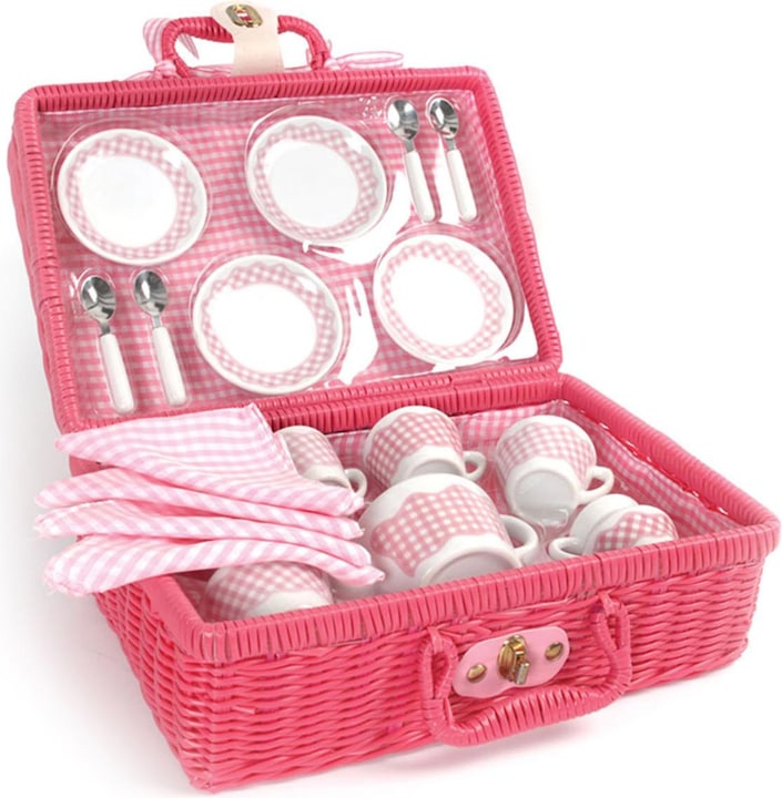 Produktbild Bigjigs Picknick-Set im rosafarbenen Koffer
