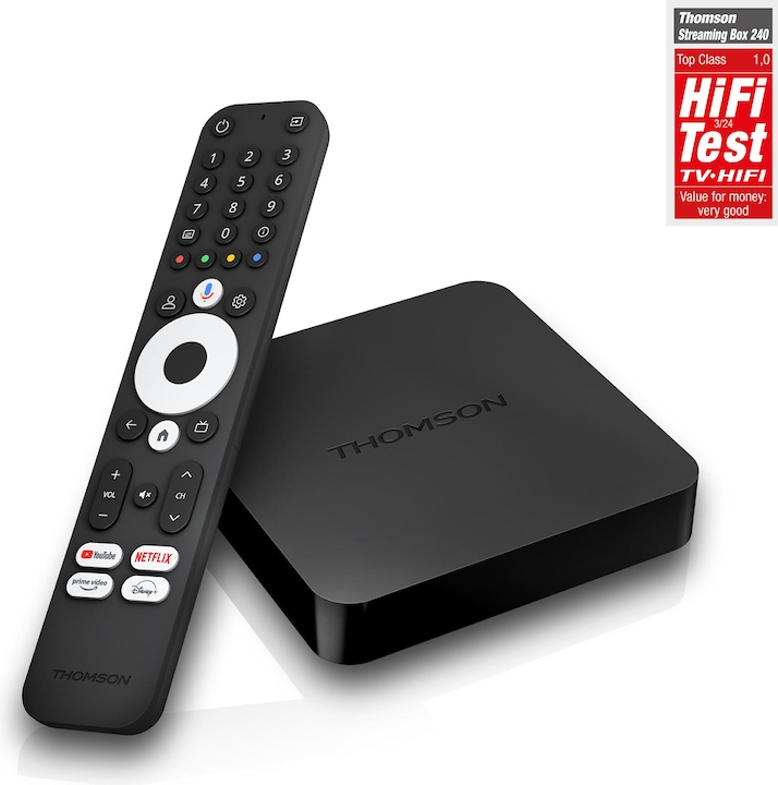 Thomson Streaming BOX: Google TV 4K UHD (8 GB, iOS 12)