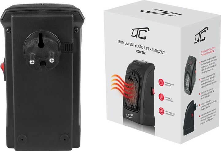 Actual product image Lasmex Black heater LTC 400W/230V with ceramic heating element (400 W)