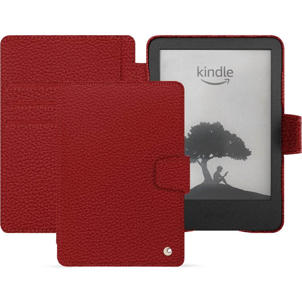 Noreve Lederschutzhülle Amazon Kindle (2022) (Kindle), eReader Zubehör, Rot