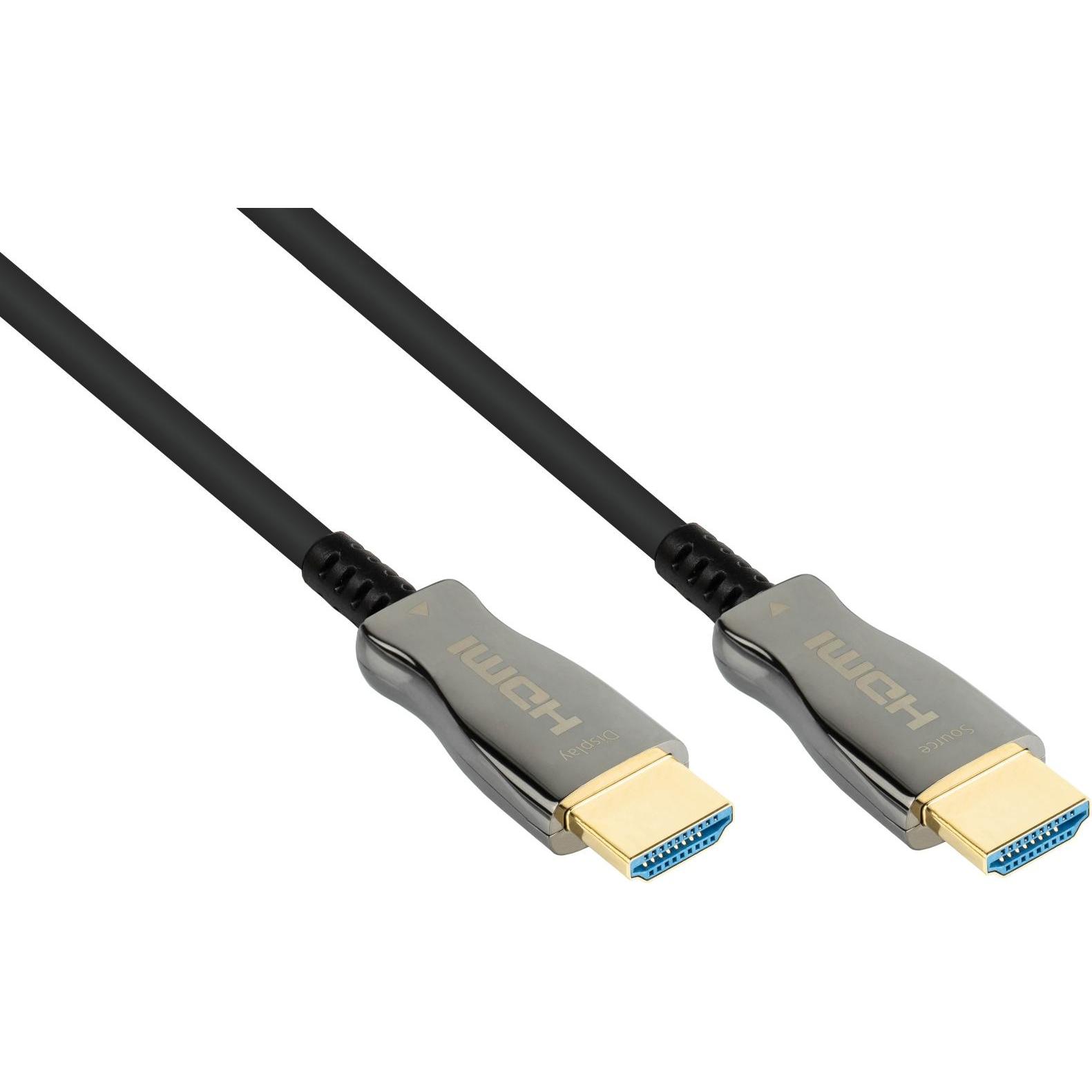 Python AOC Hybrid Ultra-High-Speed HDMI 2.1 Kabel, 8K @60Hz / 4K @120Hz, 48 GBit/s, schwarz, 50m (50 m, HDMI), Video Kab...