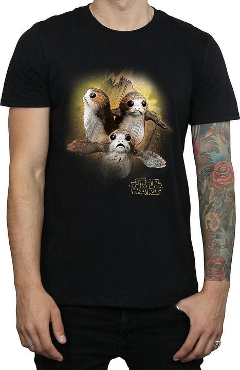 Image du produit Star Wars T-Shirt homme en coton brossé Porg (M)