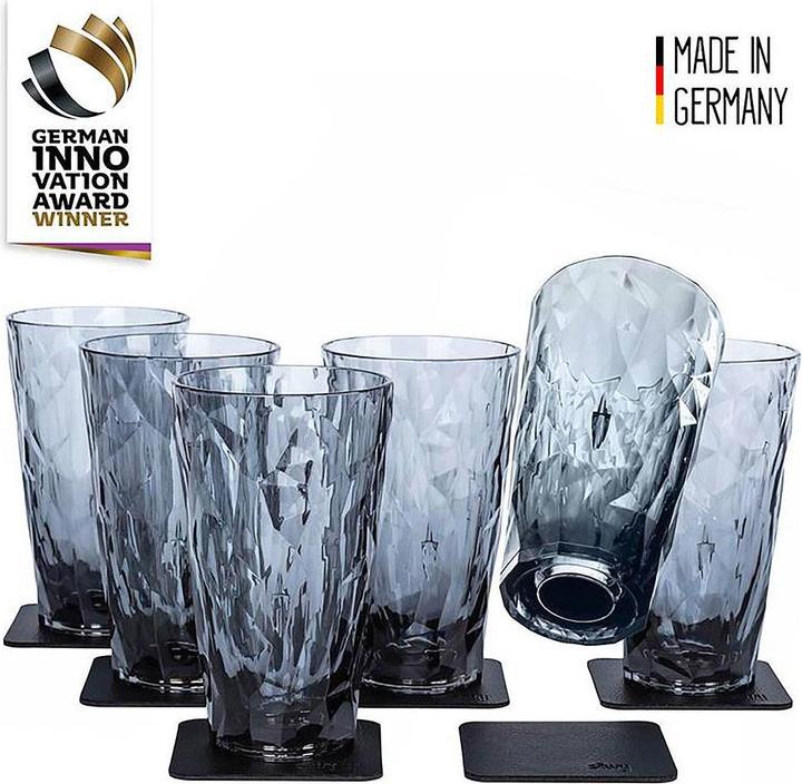 Actual product image Silwy Magnet Plastic Glasses Long Drink Grey