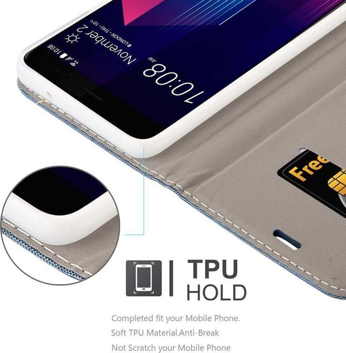 Actual product image Cadorabo Book Jeans Optics Cover (HTC U11+)