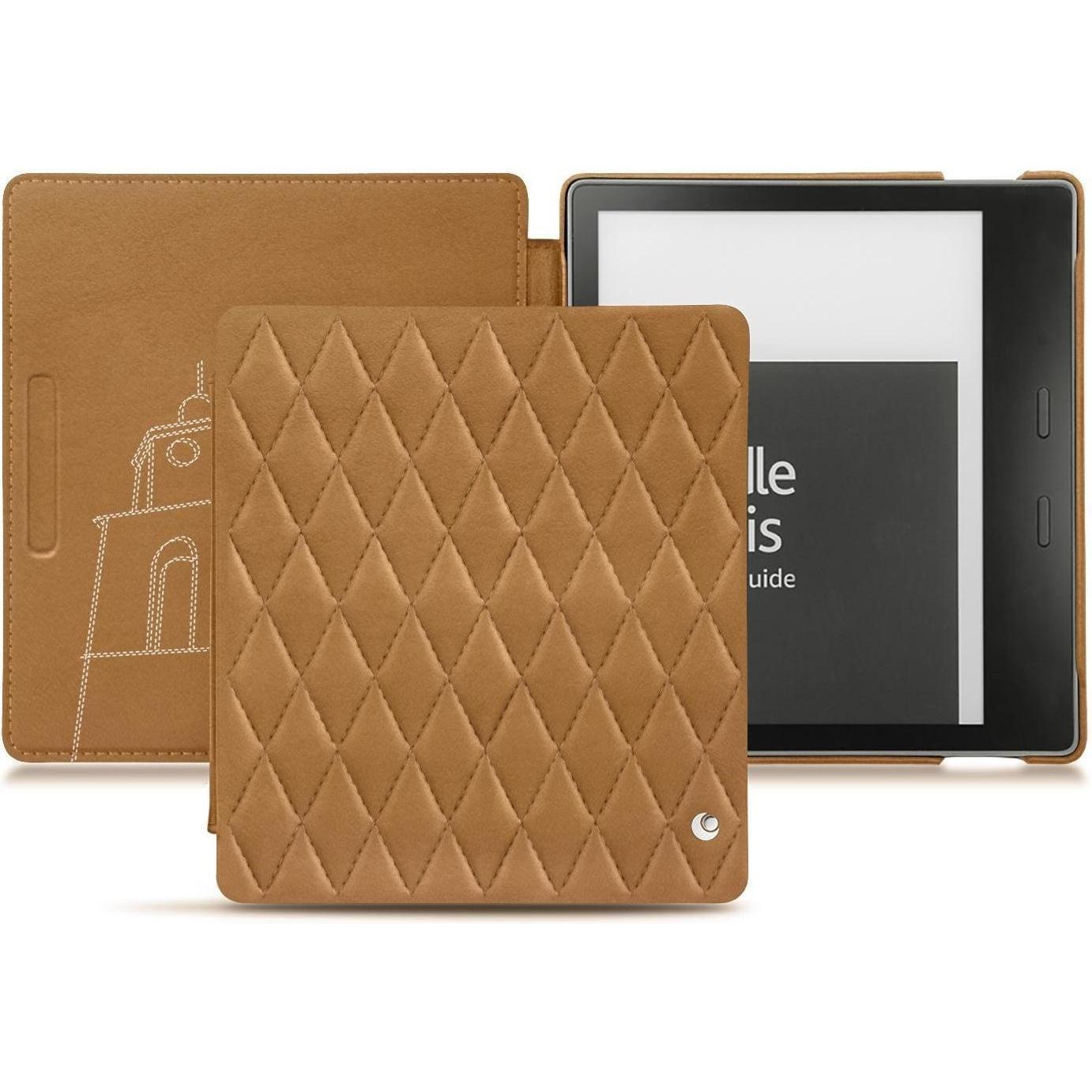 Noreve Lederschutzhülle horizontal (Kindle Oasis (2019)), Tablet Hülle, Braun