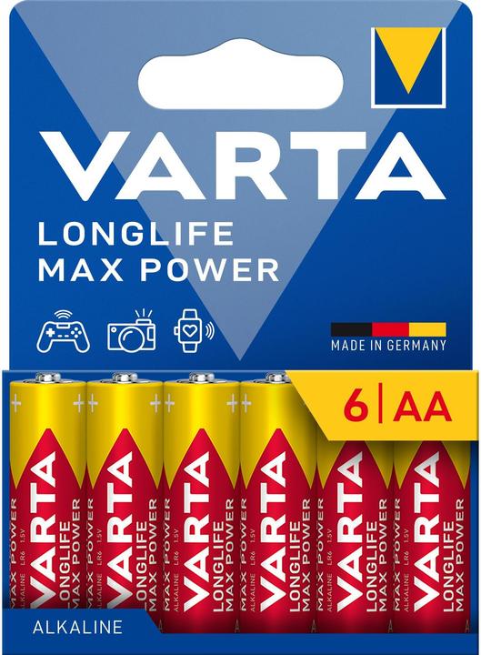 Varta Longlife Max Power AA Pack 6 (6 Stk., AA, 2980 mAh)