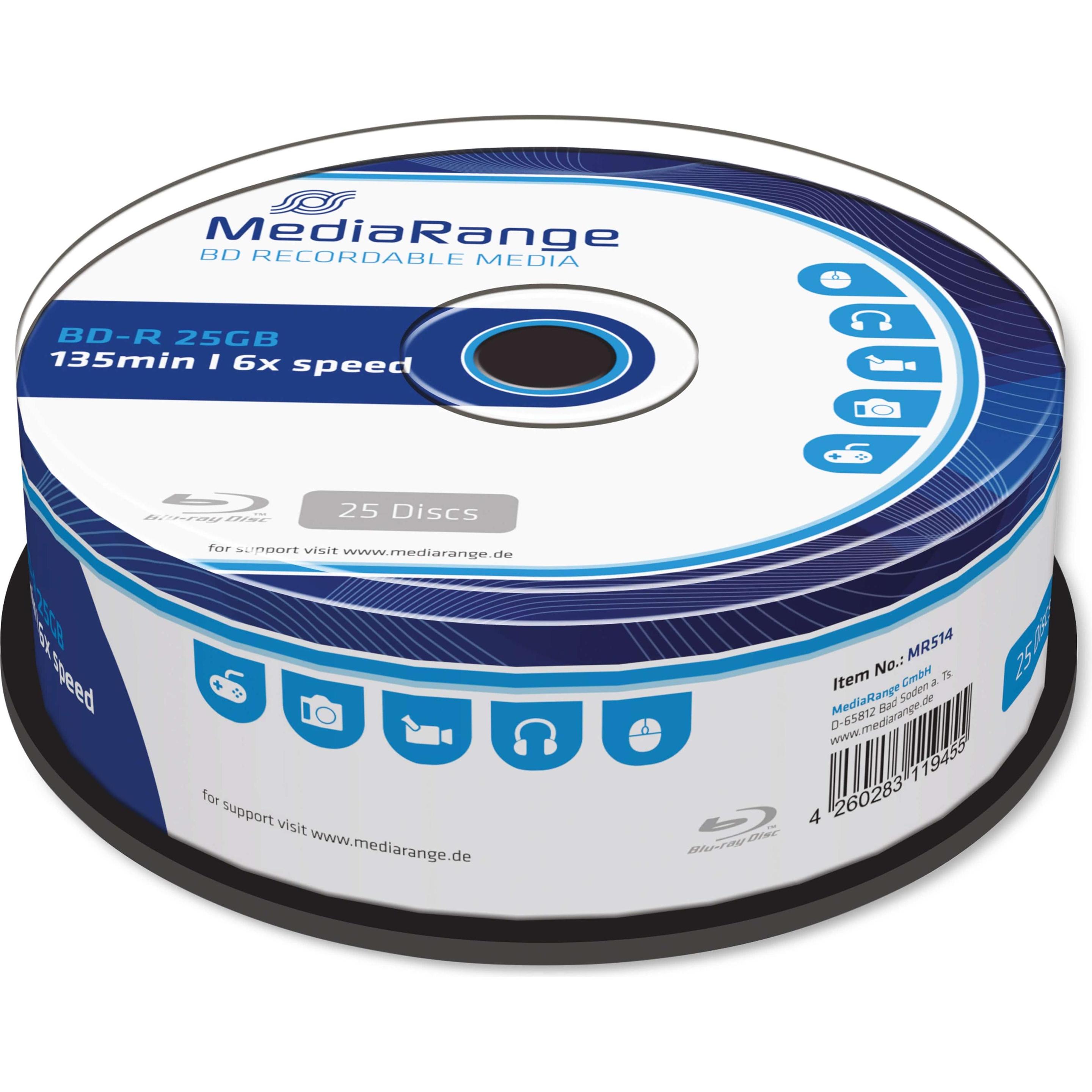 MediaRange MR514 (25 x), Optischer Datenträger