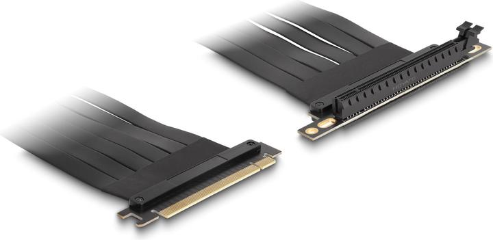 Actual product image Delock Riser card PCI Express x16 male to x16 slot 90° angled with cable 60 cm