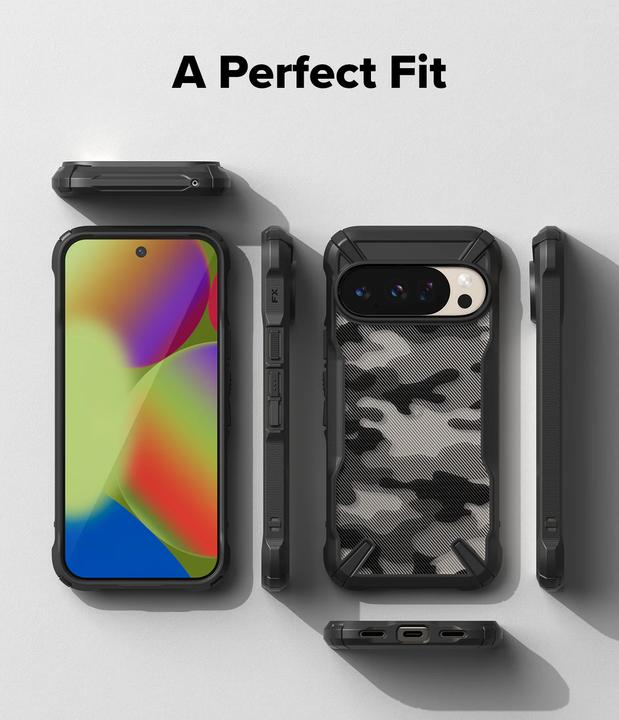 Actual product image Ringke Fusion X Design Cover for Google Pixel 10 / 10 Pro Camo Black (Google Pixel 10, Google Pixel 10 Pro)