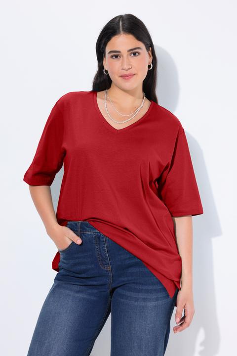 Produktbild Ulla Popken T-Shirt, V-Ausschnitt, Relaxed, Halbarm (50, 52)