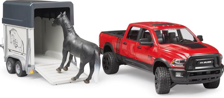 Actual product image Bruder Dodge RAM 2500 with horse trailer