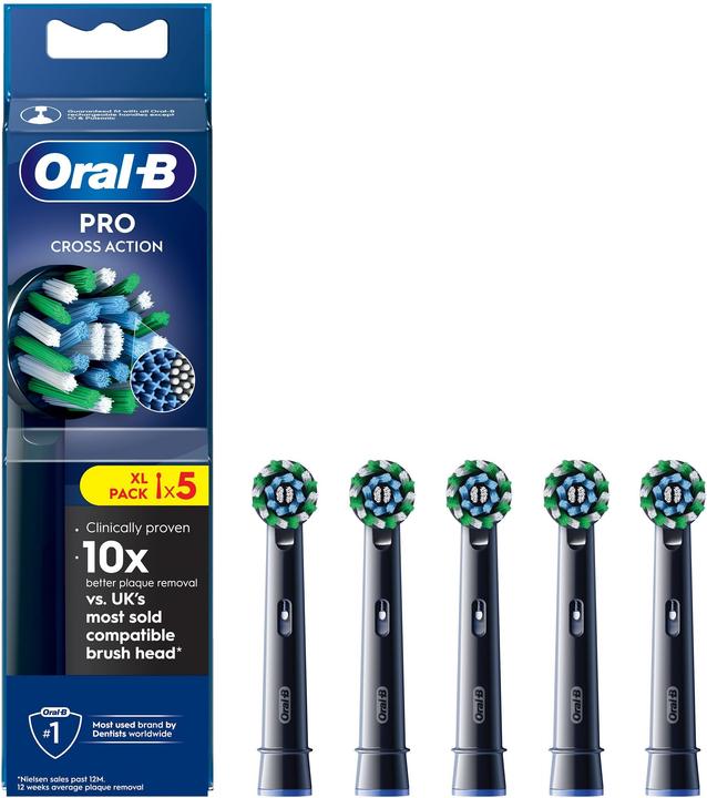 Produktbild Oral-B Oral B - Pro Cross Action Toothbrush Heads - Black - 5 Counts (5 x)