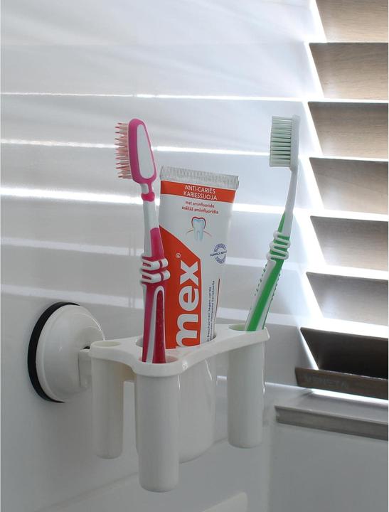 Immagine prodotto Eurotrail Supporto per spazzolino da denti con ventosa bianco