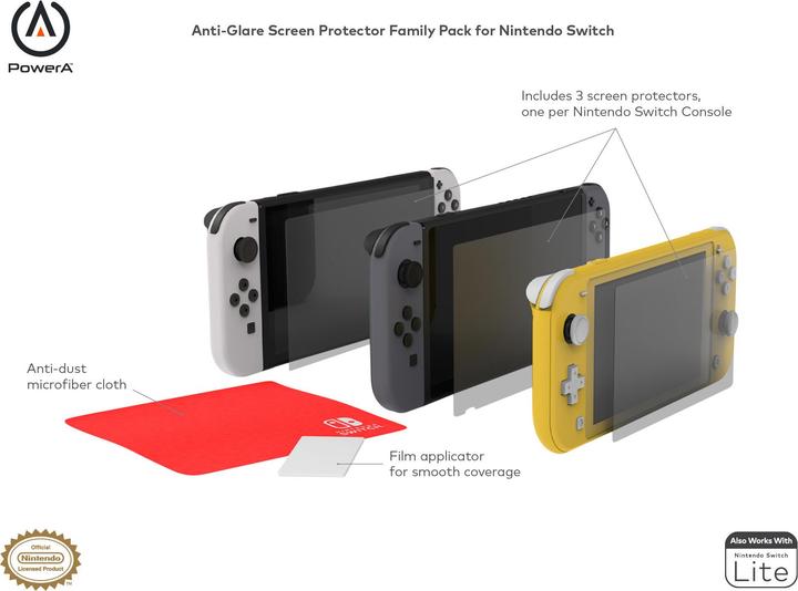 Produktbild PowerA Anti-Glare Screen Protector (Switch, Switch OLED, Switch Lite)