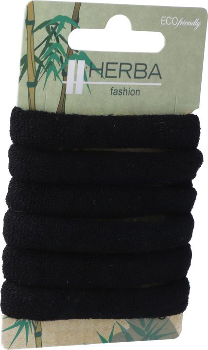 Produktbild Herba Ecofriendly Haarbinder, schwarz, Ø 5 cm, 6 Stk (Haargummi)