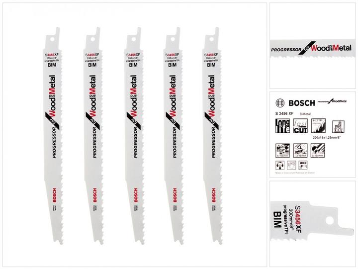 Produktbild Bosch Professional Zubehör Säbelsägeblatt S 3456 XF, Progressor for Wood and Metal, 5er-Pack