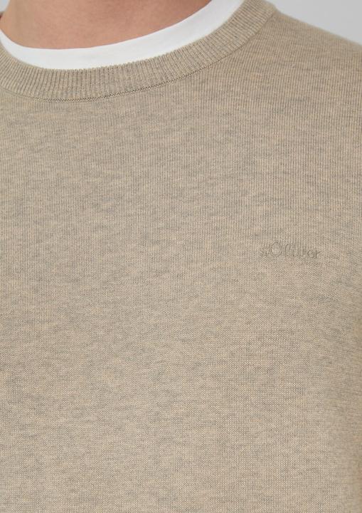 Produktbild s.Oliver Strickpullover Baumwollpullover mit Logo-Stickerei (XL)