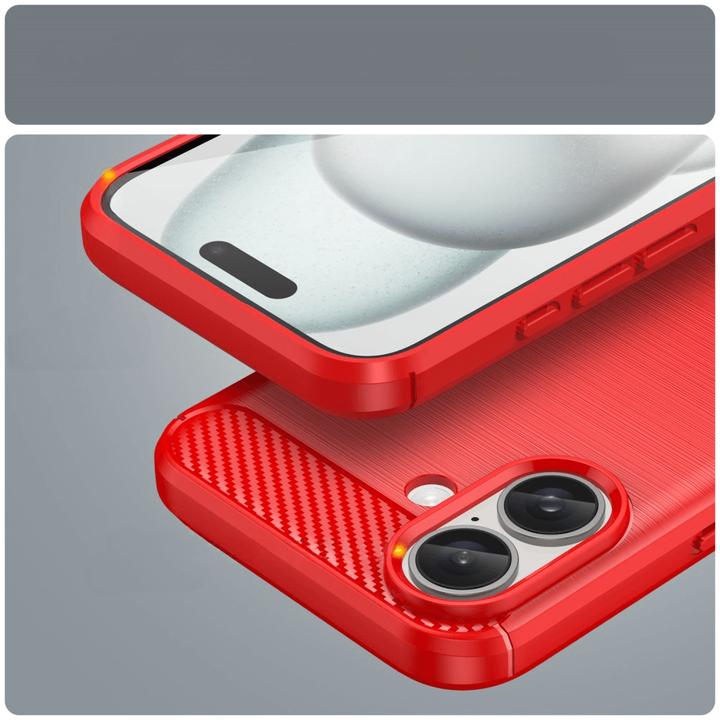 Actual product image Cover-Discount iPhone 16 - Metal Carbon Look case (Apple iPhone 16)