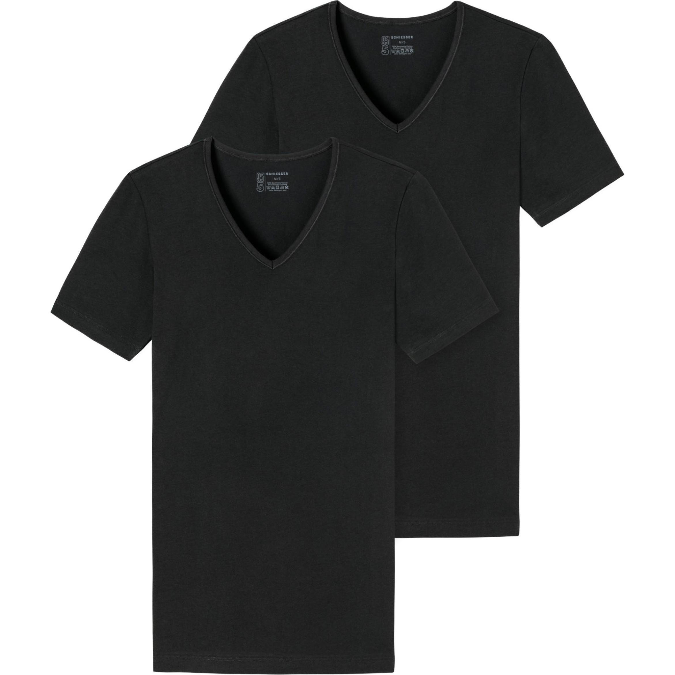 Schiesser, Herren, Shirt, Shirt, Schwarz, (L)