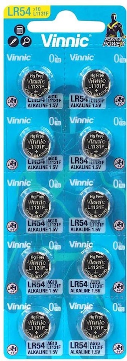 Vinnic IEC LR54 (10 pcs., AG10, 83 mAh)