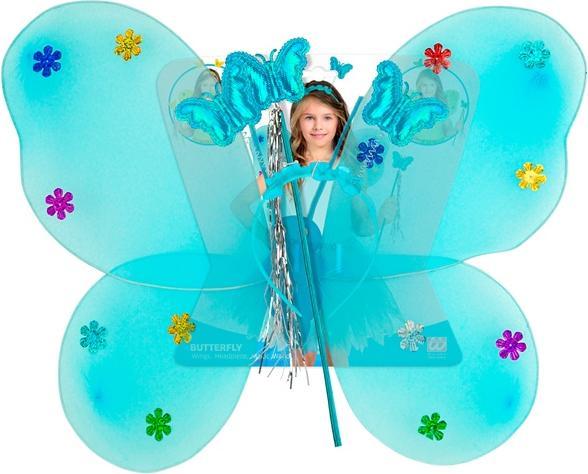 Produktbild Widmann Hellblaues Schmetterlings Set