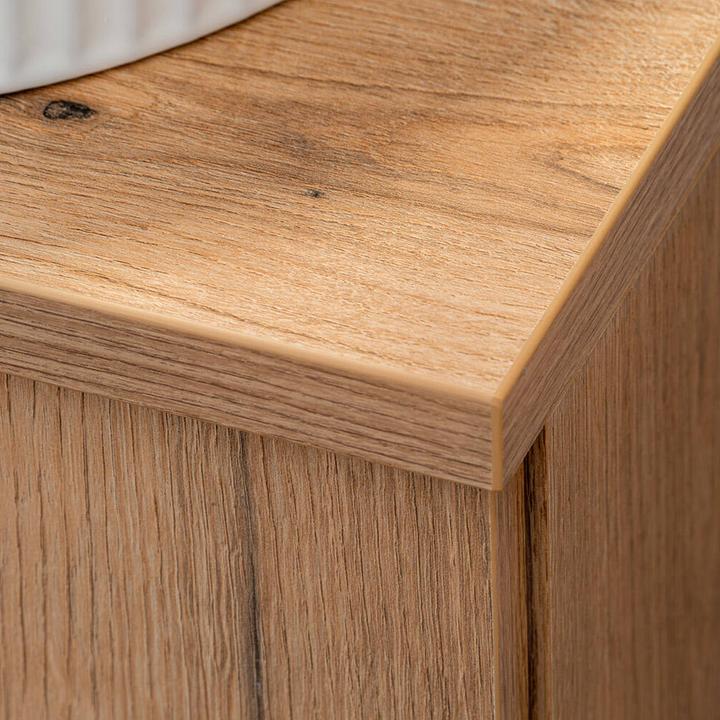 Produktbild En.Casa Waschtisch Skelbolu mit Schubladen 60x72x40 cm Eicheoptik