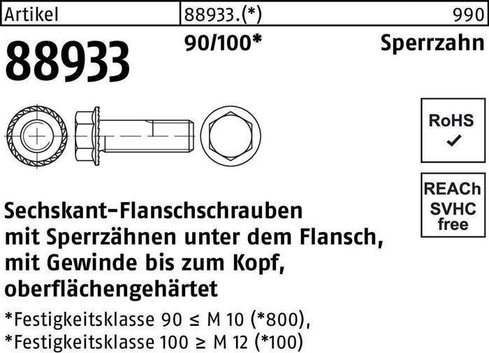 Produktbild Sechskantflanschschraube R 88933 Sperrz. VG M 10 x 40 90/100 (100 Schrauben pro Stück)