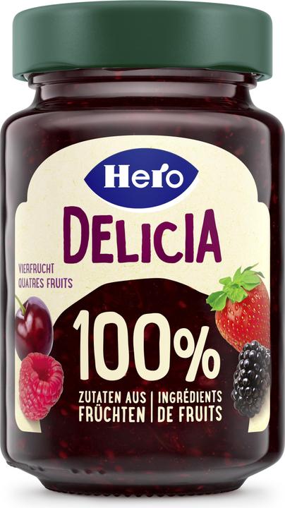 Hero Pâte à tartiner Delicia aux quatre fruits 280 g (480 g)