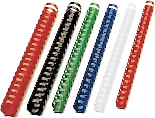 GBC CombBind - Plastik-Binderücken A4 25 Stk. - Ring Ø 6 mm, weiss
