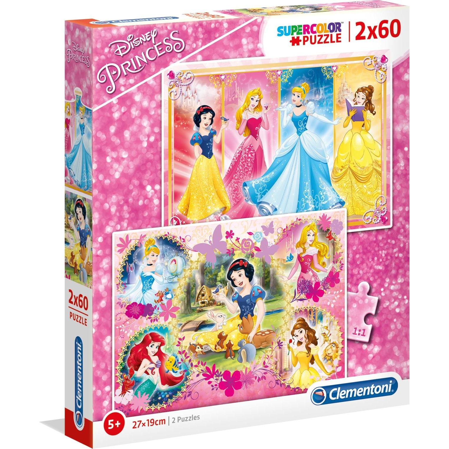Clementoni Puzzle Princess 2x60 teilig (60 Teile)