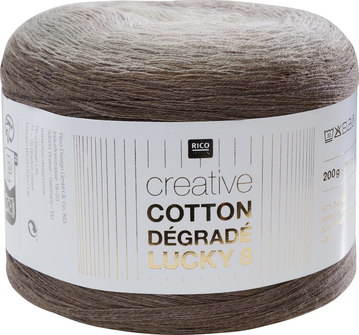 Immagine prodotto Rico Design Cotone Creativo Dégradé Lucky 8, 200 g, circa 800 m (800 m)