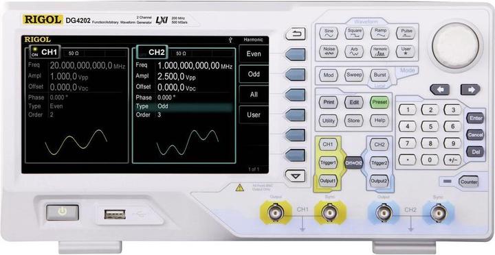 Actual product image Rigol DG4202 Function generator mains operated