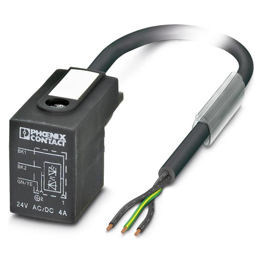 Phoenix Contact SAC-3P-10,0-PUR/BI-1L-Z Inhalt, Elektronikkabel + Stecker, Schwarz