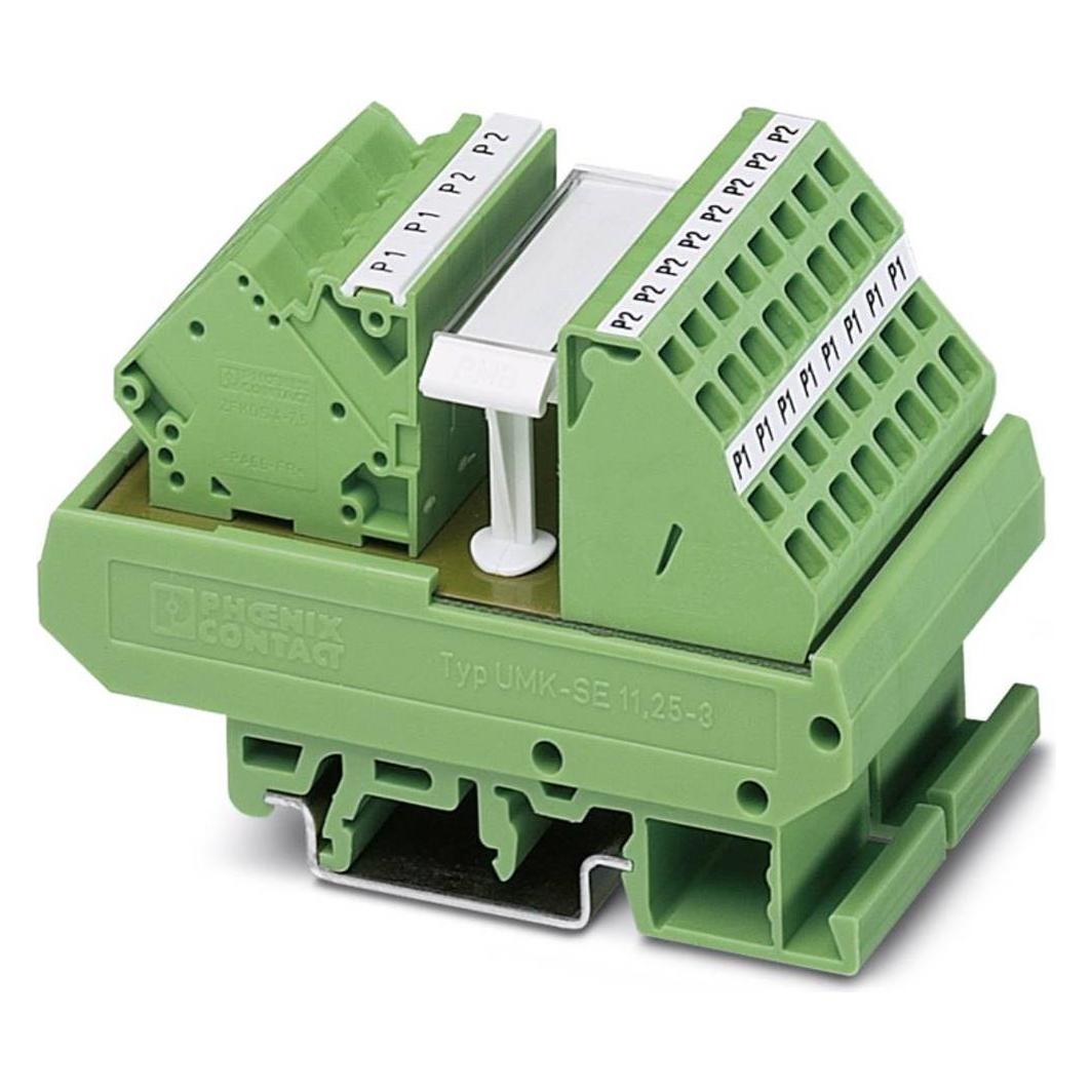 Phoenix Contact Übergabebaustein Inhalt, Elektronikkabel + Stecker, Grün