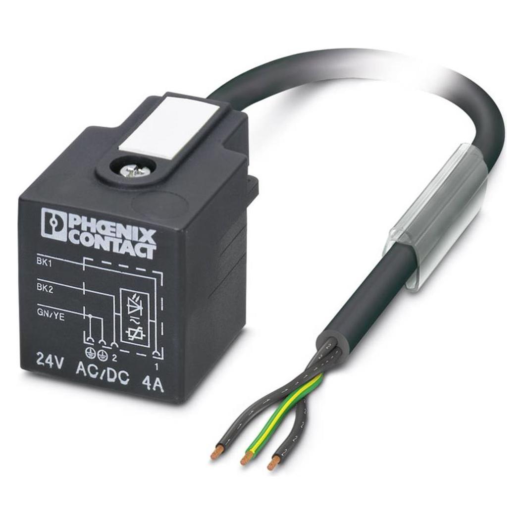 Phoenix Contact SAC-3P- 1,5-PUR/A-1L-V Inhalt:, Elektronikkabel + Stecker, Schwarz