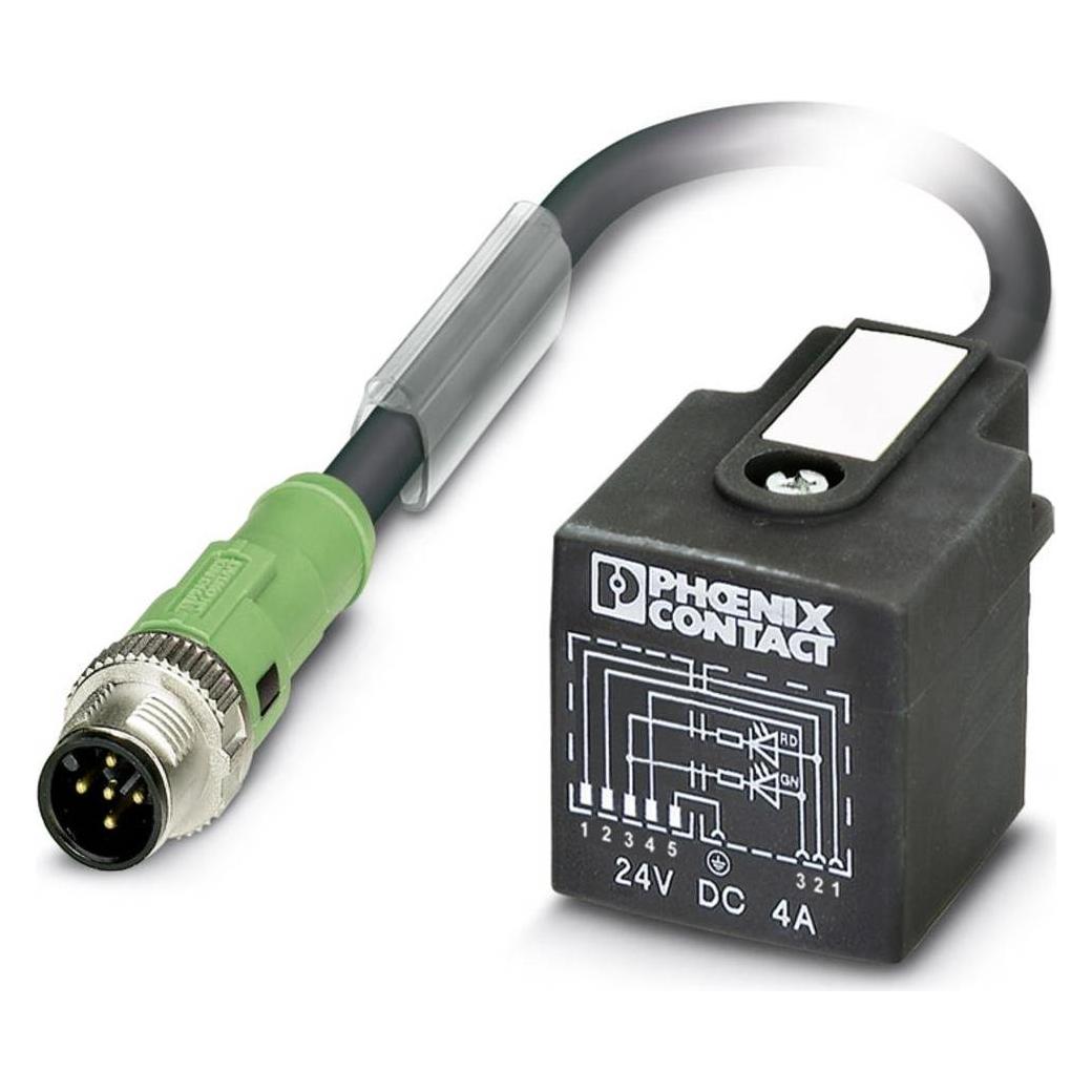Phoenix Contact Sac-5p-Ms/ 0,6-Pur/Ad-2l Sco I, Kabels + Stekkers, Grijs