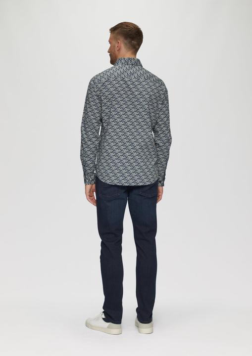 Immagine prodotto s.Oliver Hemd Slim Fit: Popeline-Hemd mit All-over-Print (L)