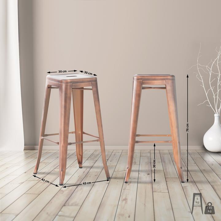 Actual product image CLP Joshua bar stool, copper