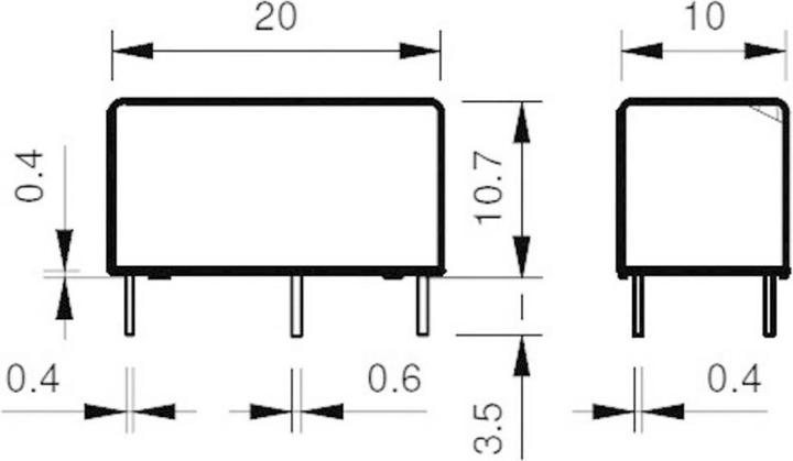 Actual product image Finder SPDT miniature PCB relay,6A 24Vdc 1500W