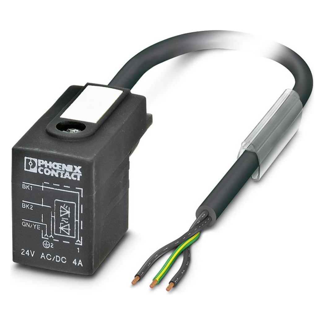 Phoenix Contact SAC-3P-10,0-PUR/B-1L-Z Inhalt:, Elektronikkabel + Stecker, Grau, Schwarz