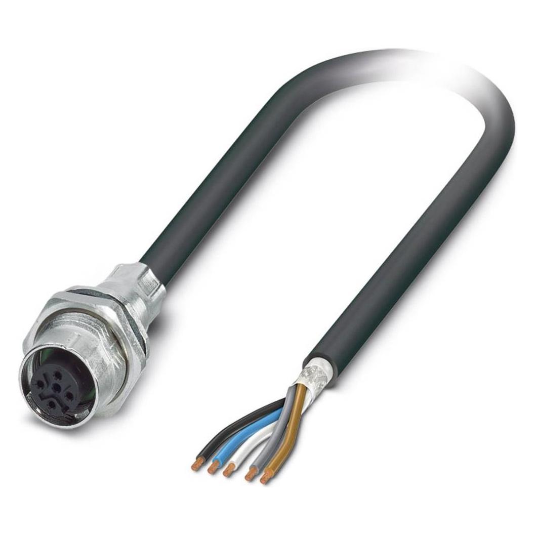 Phoenix Contact Sensor/actuator spoel-type connector, Kabels + Stekkers, Zwart