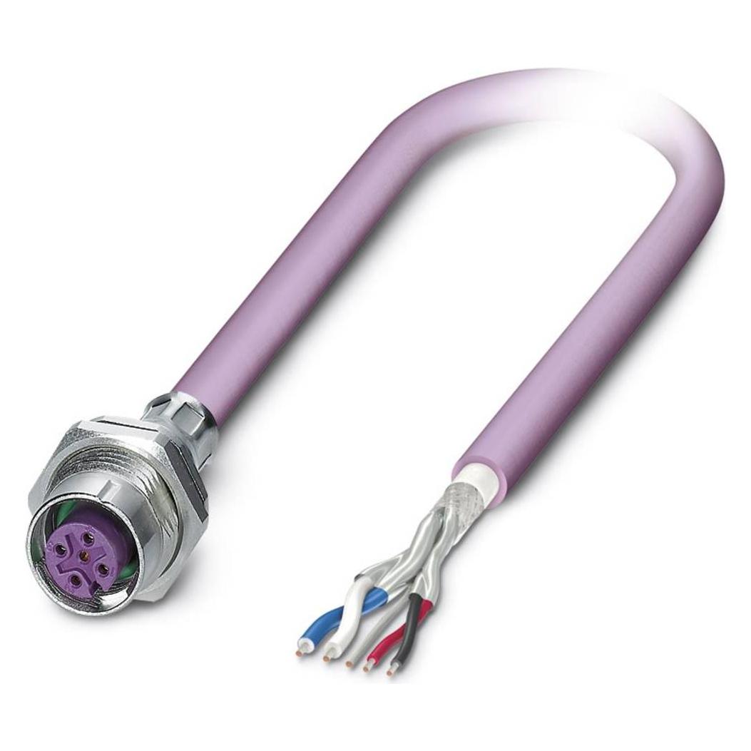 Phoenix Contact Sensor-/Aktor-Einbausteckverbi, Elektronikkabel + Stecker, Violett
