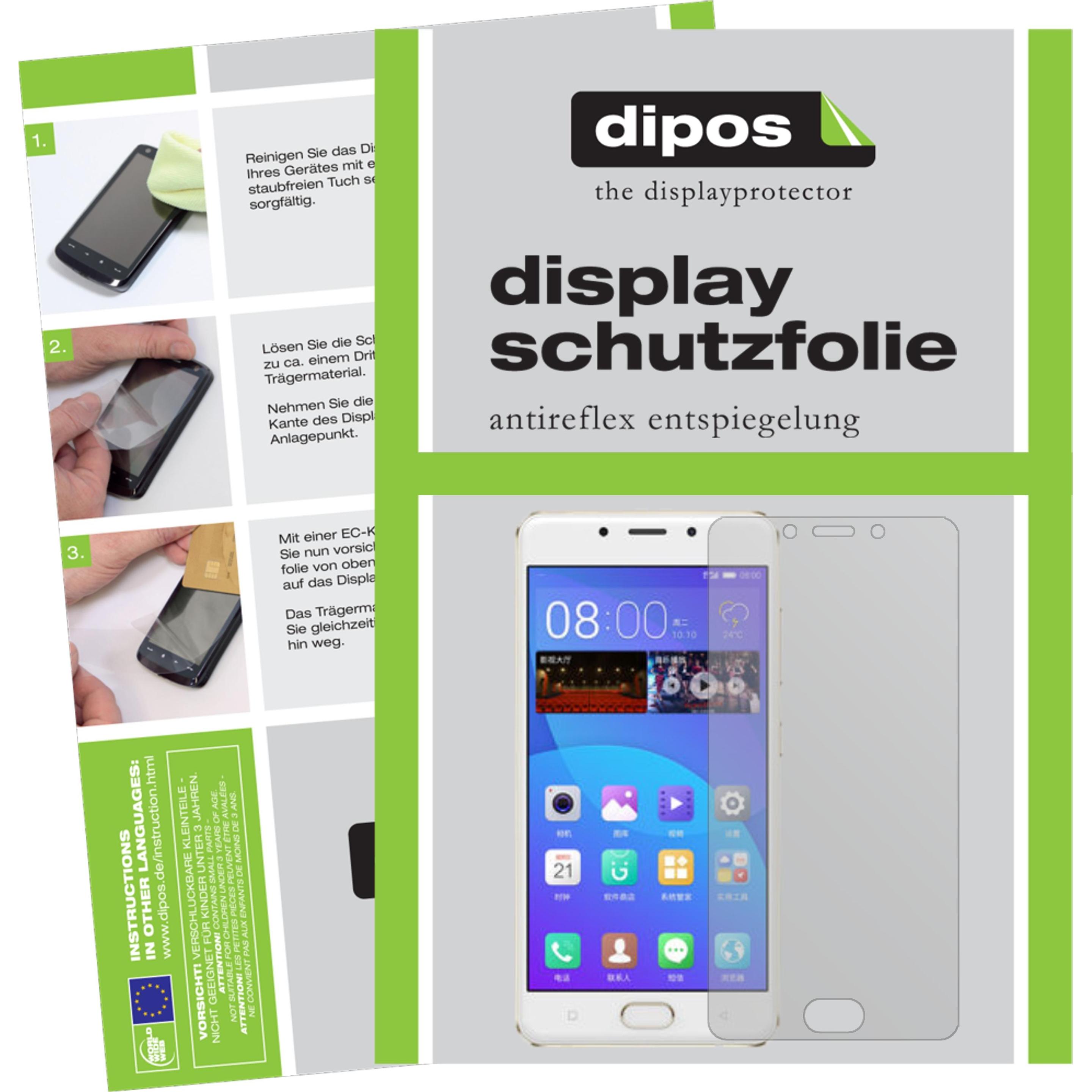 Dipos Displayschutzfolie Antireflex (2 Stück, Gionee F5), Smartphone Schutzfolie, Transparent