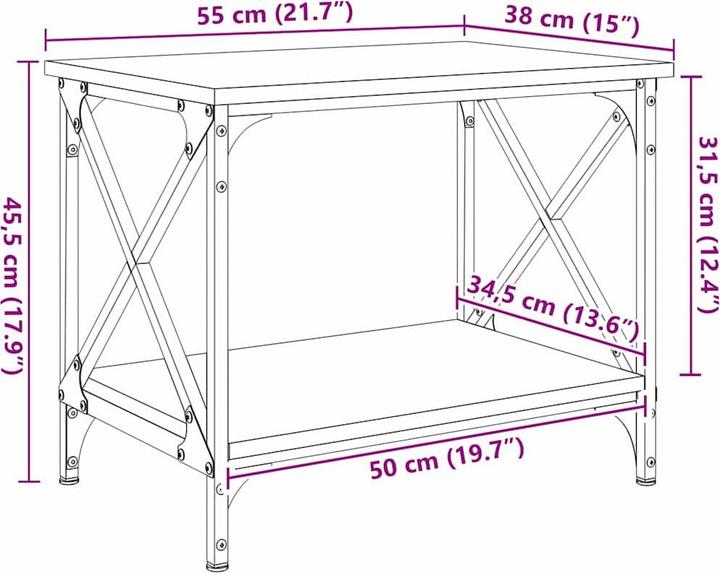 Image du produit VidaXL Couchtisch (55 x 38 x 45 cm)