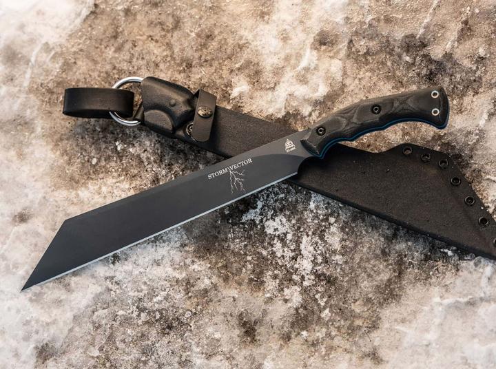 Actual product image TOPS Storm Vector Micarta Black