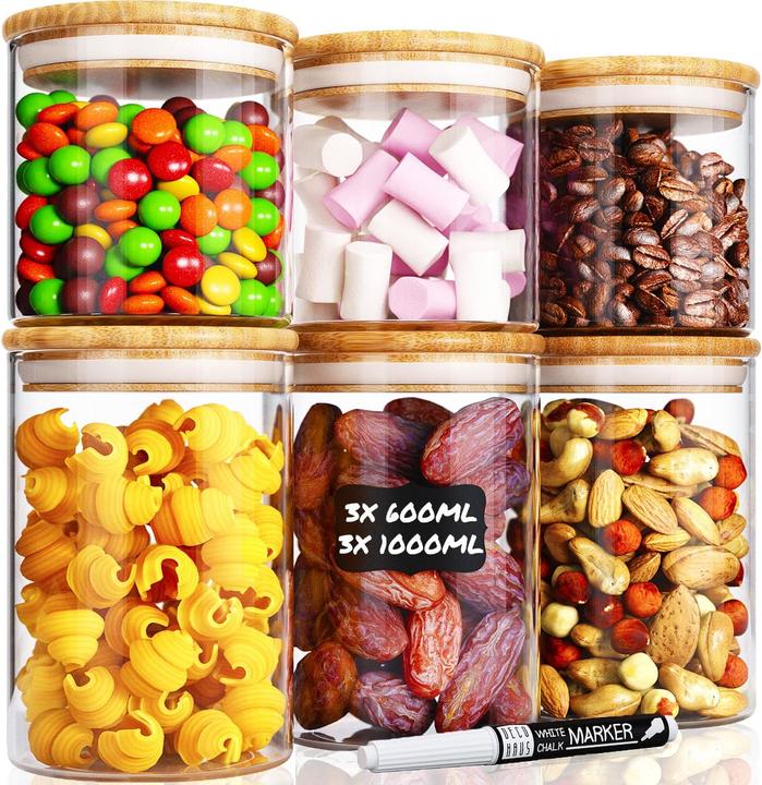Deco haus Jeu de bocaux à provisions (1 l)