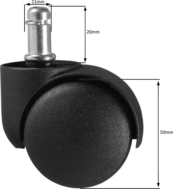 Immagine prodotto FineBuy Set di 5 rotelle per sedia da ufficio