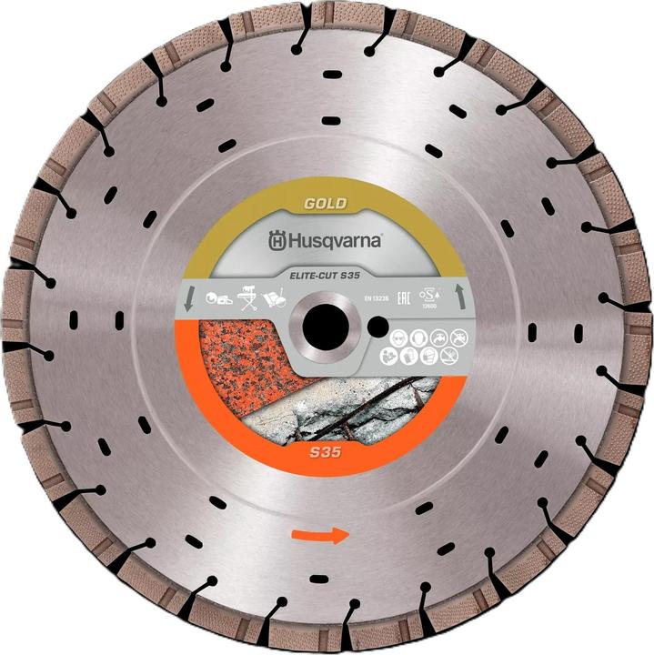 Husqvarna 599 49 46-20 Elite-Cut S35 Diamantrenscheibe 350 x 25,4/20 mm Nass und Trocken