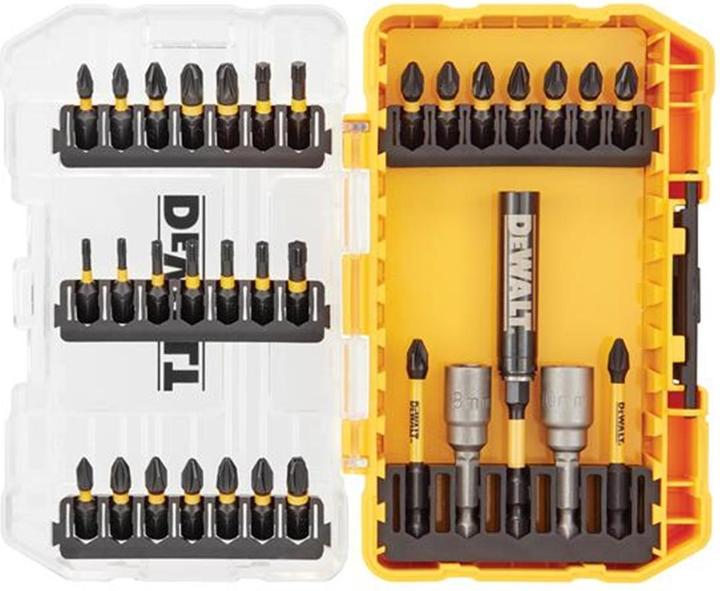 Actual product image DeWalt 33-piece Flextorq percussion drill set (Cross Pozidriv PZ)
